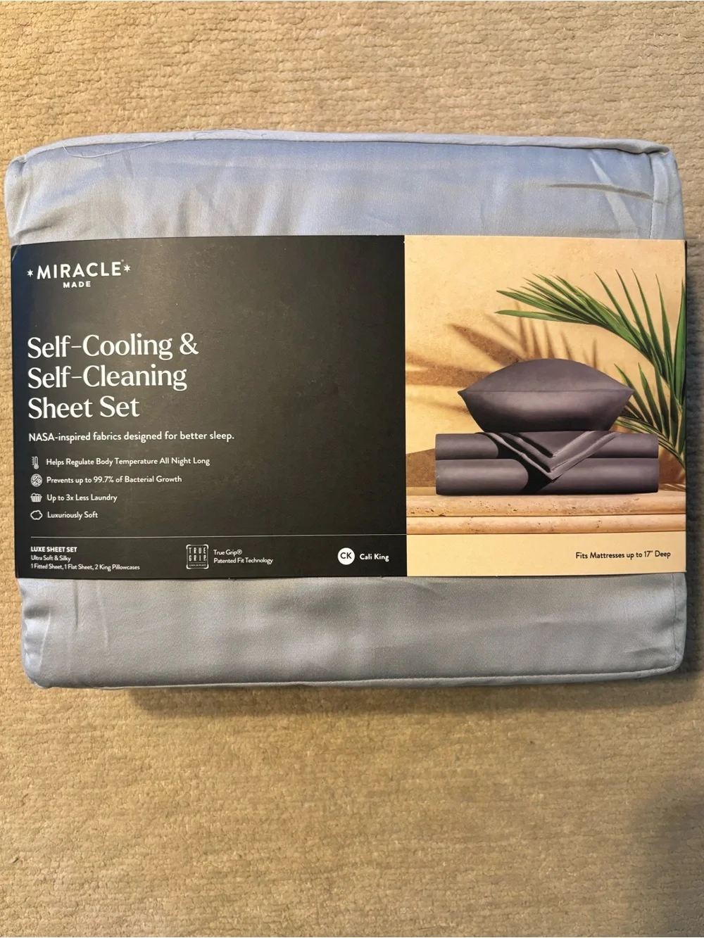 Miracle Sateen Sheet Set- Cali King